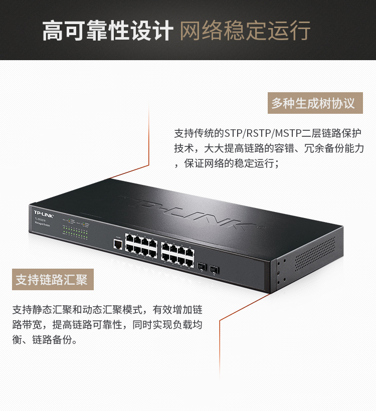 TP-LINK TL-SG3218全千兆16口網(wǎng)管型核心交換機(jī)