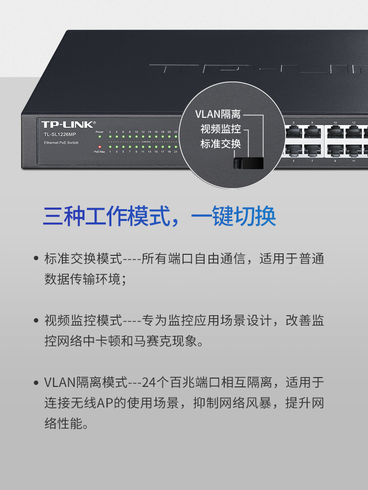 TP-LINK TL-SL1226 二層千兆上聯(lián)以太網(wǎng)交換機(jī)