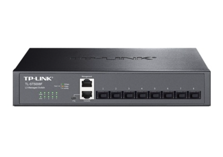 TP-LINK TL-ST5008F 8個(gè)SFP+全萬(wàn)兆端口 三層網(wǎng)管光纖交換機(jī)