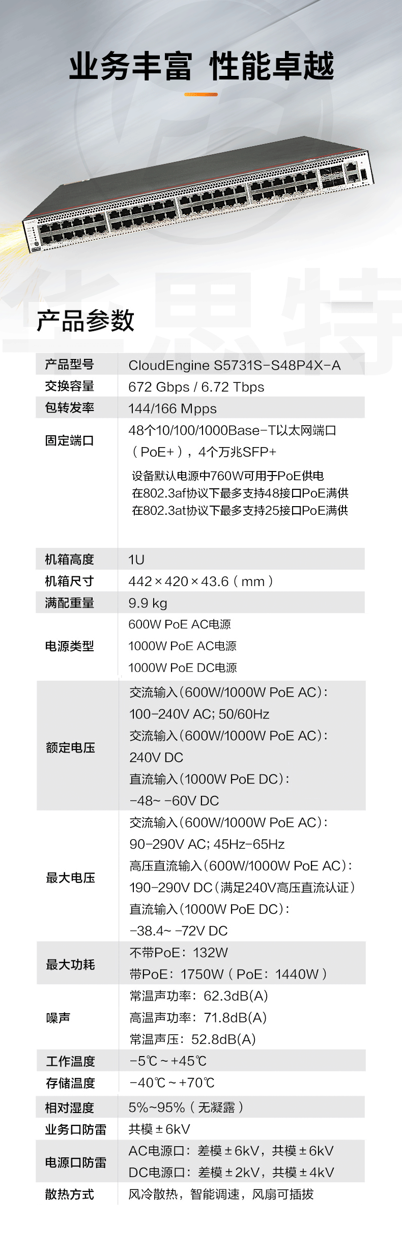 華為企業(yè)級(jí)交換機(jī) S5731S-S48P4X-A