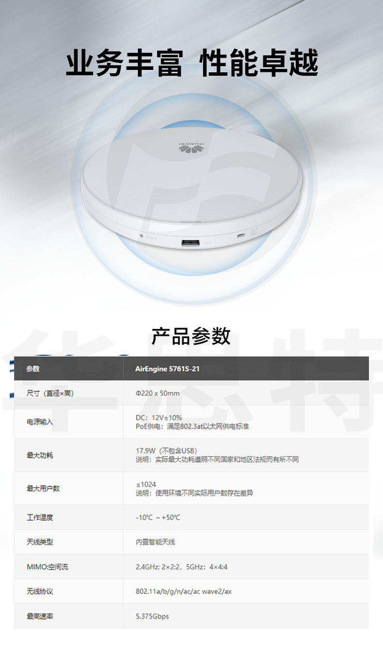 華為 AirEngine5761S-21 企業(yè)級(jí)wifi6無(wú)線AP