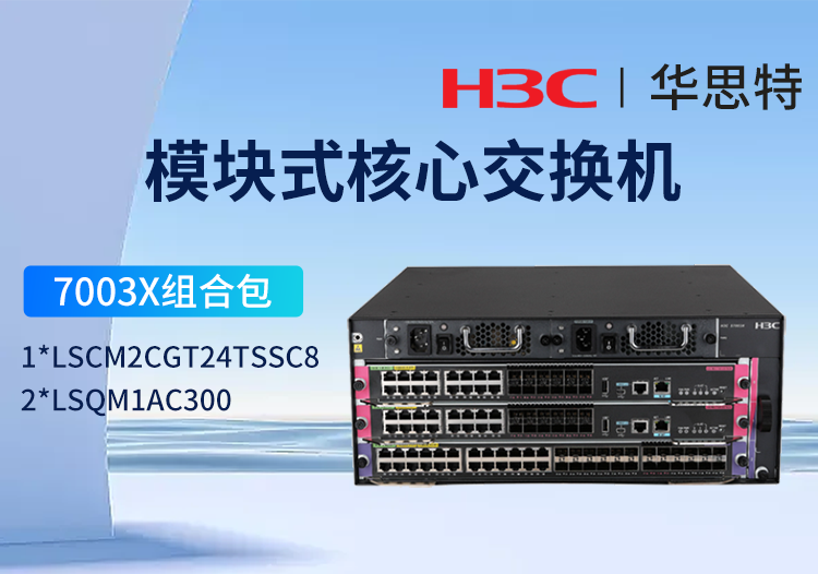 華三H3C S7003X組合包 LS-7003X 框架式核心交換機(jī) 24端口千兆電+4端口萬(wàn)兆光 LSCM2CGT24TSSC8