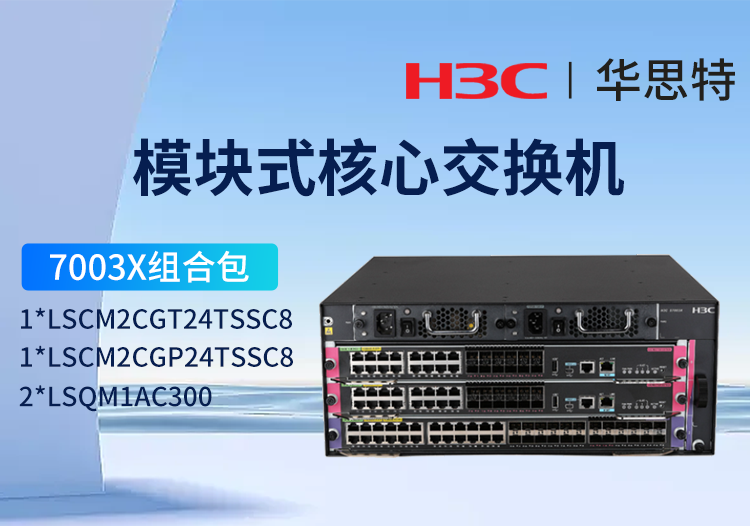 華三H3C S7003X 24千兆光+24千兆電套包 LS-7003X多業(yè)務(wù)企業(yè)級網(wǎng)絡(luò)核心路由交換機 標(biāo)準(zhǔn)版光電組合套裝 雙電源