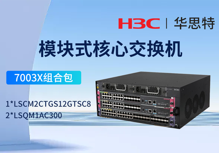 H3C S7003X交換機套包 交換路由引擎模塊 16端口千兆電接口(RJ45)+12端口萬兆光接口(SFP+,LC)(SC)