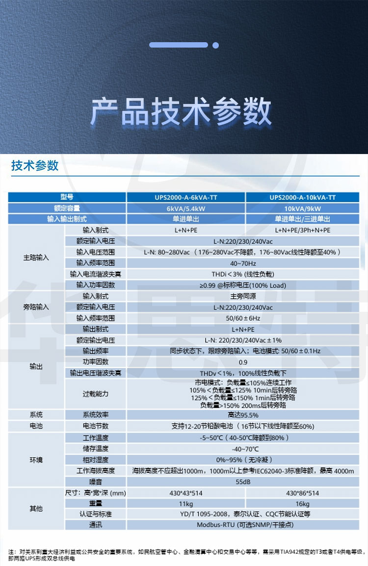 華為UPS不間斷電源 UPS2000-A-10KTTL